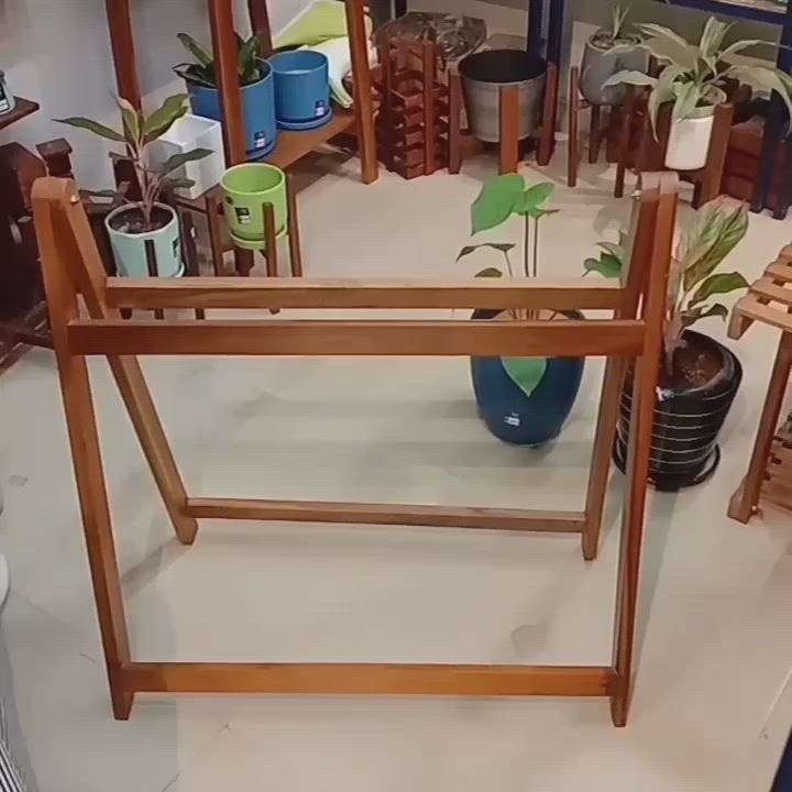 wooden indoor plant stand