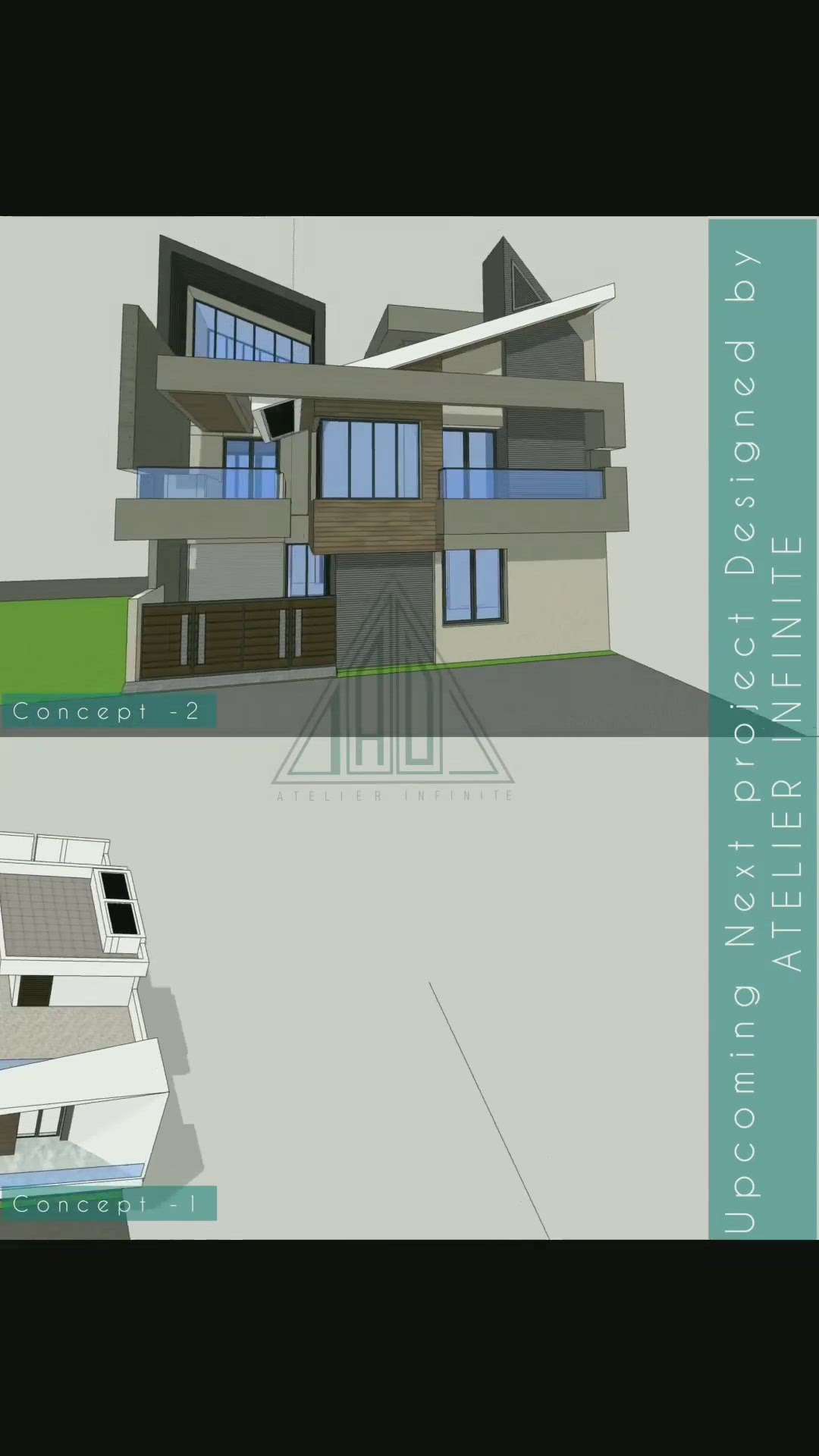 up coming next project designed by-atelier infinite
concept 2 v/s concept 1..
 #architecturedesigns #InteriorDesigner #3Delevation #frontElevation #atelierinfinite #indorecity