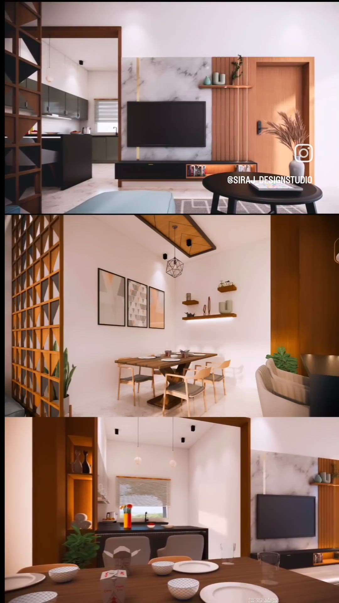Interior Desibn Ideas.🌿
•Tvunit
•Dining
•Kitchen
•Living 
•Breakfast counter

#3d  #InteriorDesigner   #architecture #interior #lighting  #modularTvunits  #LivingroomDesigns