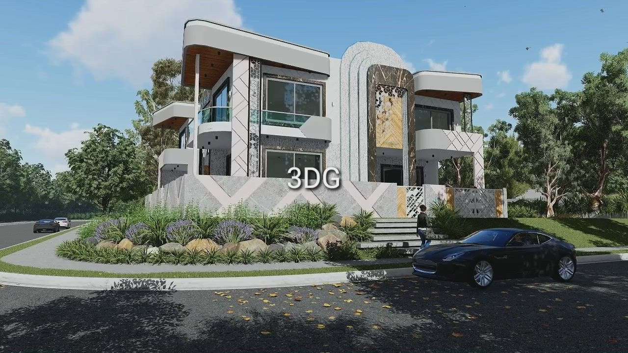 walkthrough of one of the contemporary style bunglow #ContemporaryDesigns #3D_ELEVATION #videorendering #walkthrough #rendering3d #3dmodeling