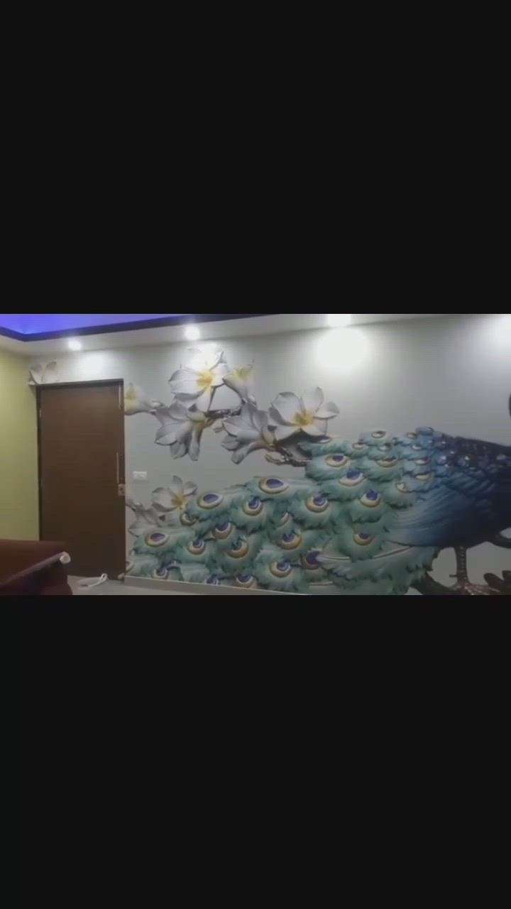 customised wallpaper work by Chetan interior