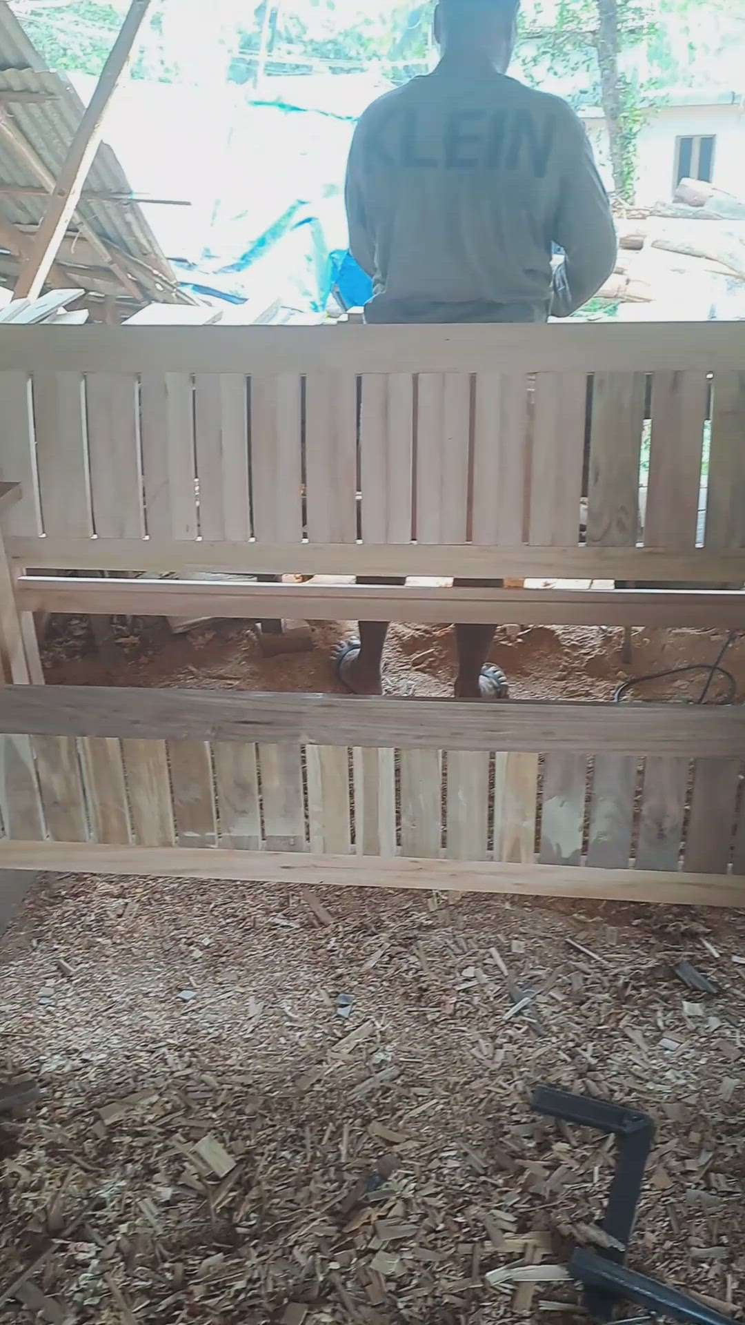 wooden bench work in progress  #woodenbench
 #wooden
