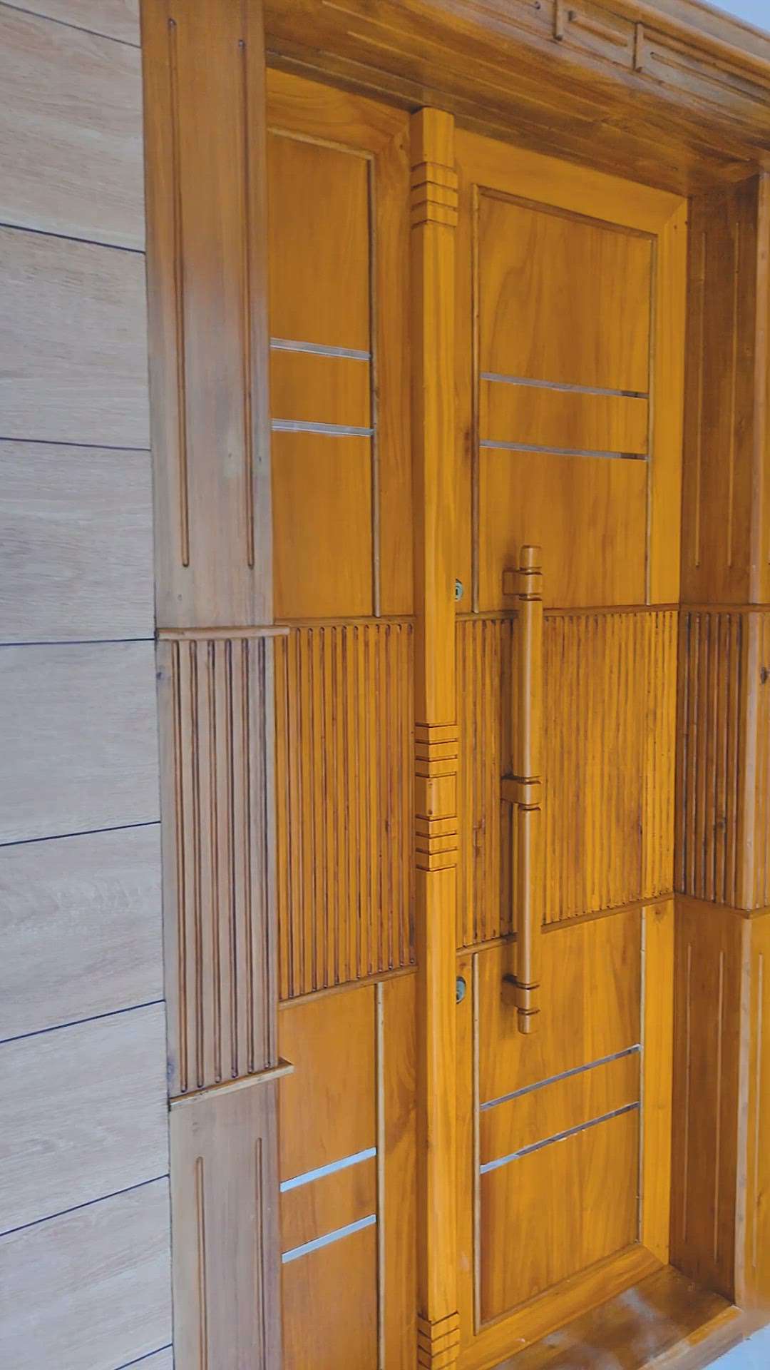 wooden double door  #DoubleDoor  #FrontDoor  #Woodendoor