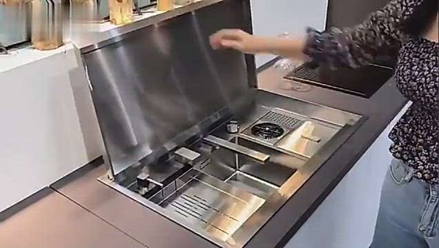 Imported SS FLIP COVERED KITCHEN SINK