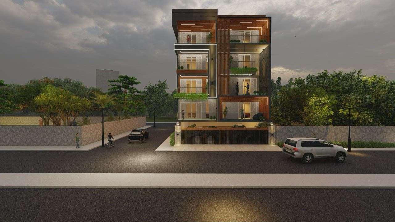 Glimpse of the upcoming architecture project in Gurugram.
#architecturedesigns #architecture  #ElevationDesign #elevation #fluiddesign #fusion #wpclouvers #profilelights #moderndesign #jga #jitinguptaarchitects #trending #walkthrough