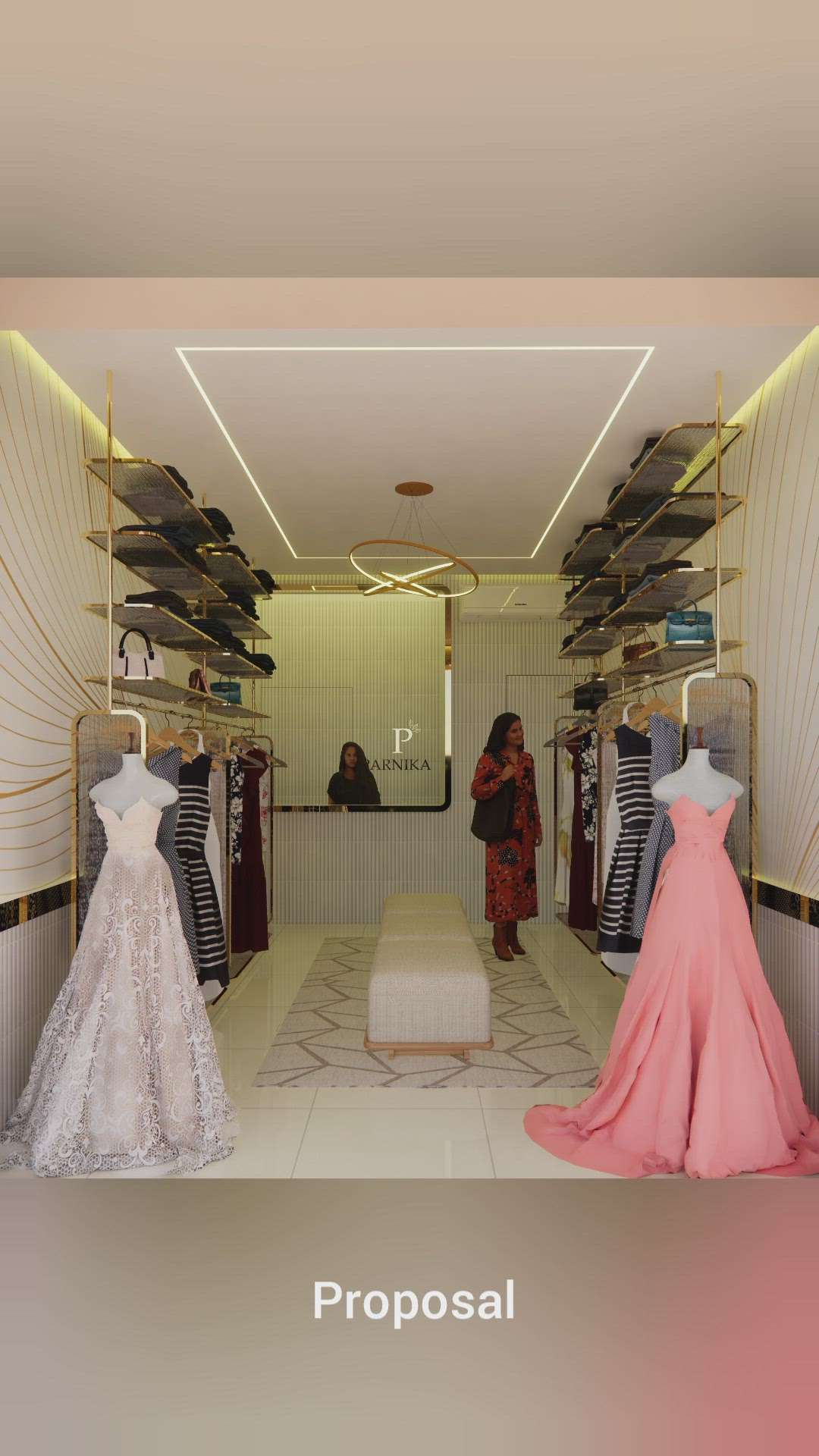PARNIKA_boutique project completed.#interiordesignkerala #boutiqueinterior #ladiesstore #boutique #shopinterior