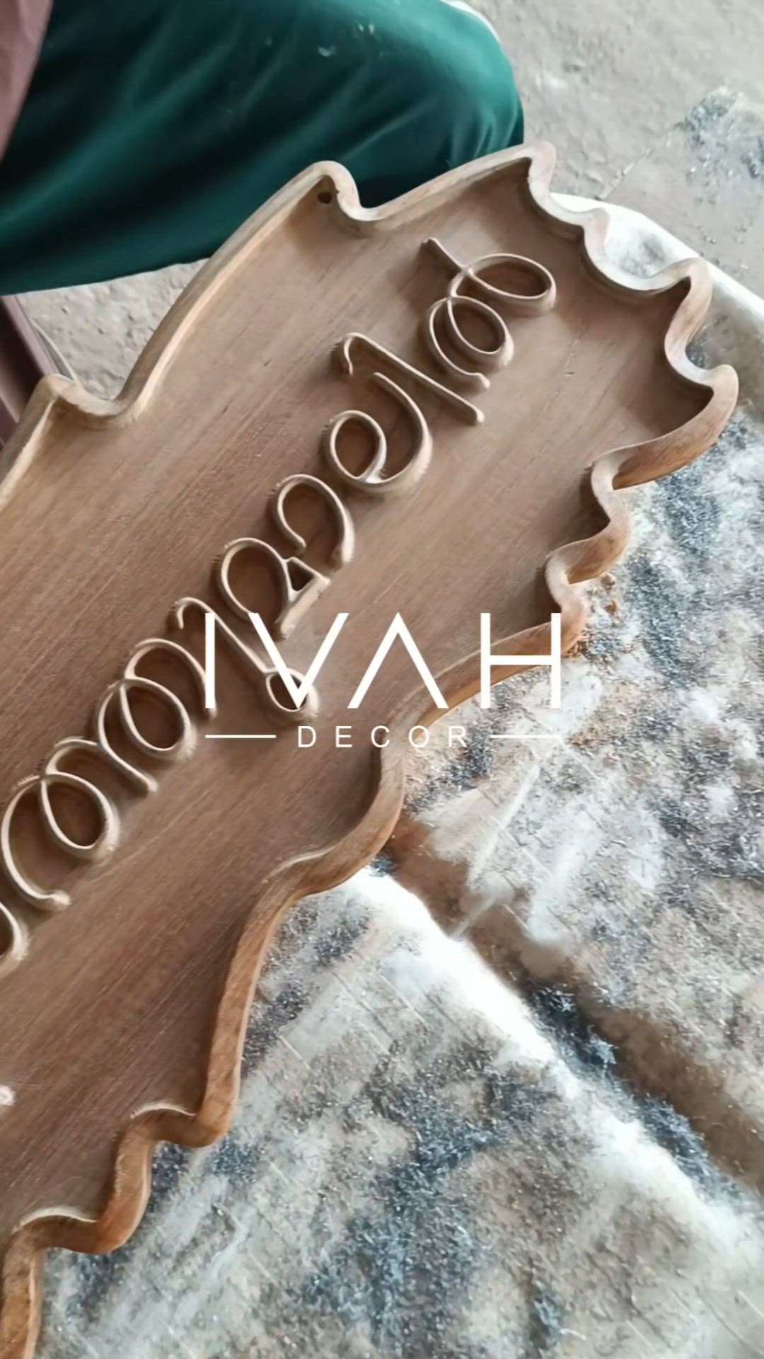 wooden House Name Plate 
For more Details : 7561091369
#ivah #ivahdecor #woodcarving #woodcarvingart