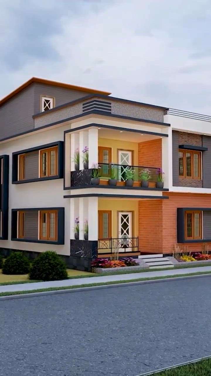 Duble Story exterior design 🏡| Ghar ki design #exterior_Work #LivingroomDesigns