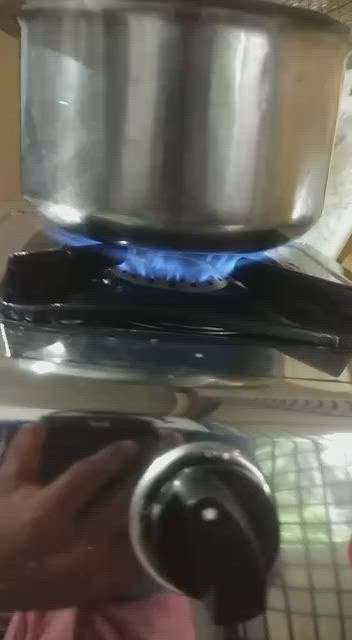 High pressure Biogas stove working
