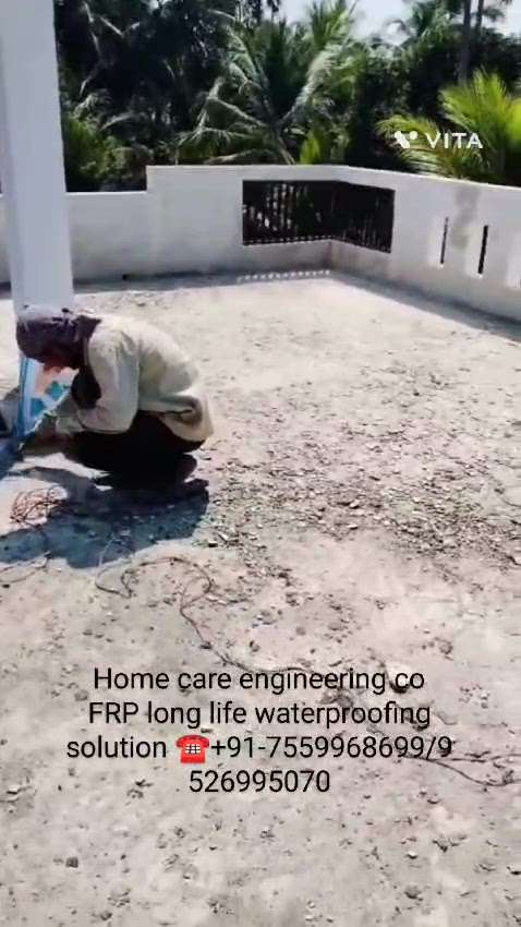 working progrss in payyanoor
 #FRP waterproofing
 #home care engine