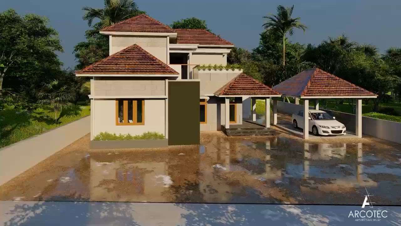 #4BHKHouse #KeralaStyleHouse #kerala_architecture #@kottayam #keralaarchitectures #2200Sqft #keralahomedesignz #kanjirappally #fusion