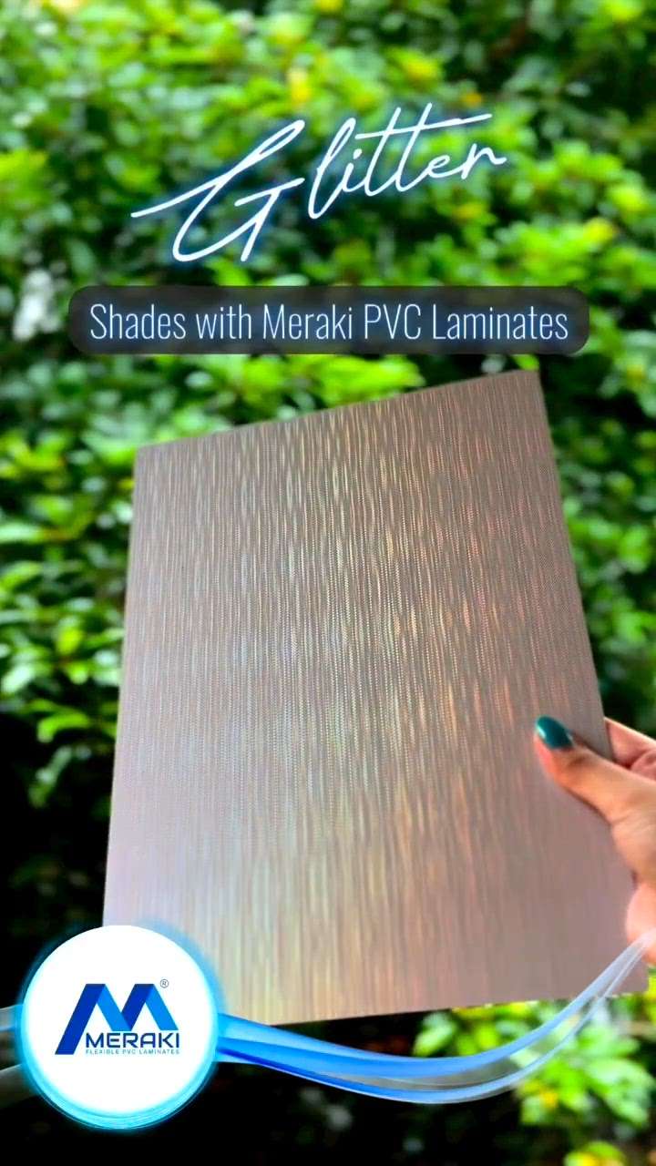 Add a touch of sparkle to your interiors with our dazzling Meraki Glitter PVC Laminates.
Get ready to shine and make a statement🌟 #MERAKI 
#PVCLaminates #pvclaminate