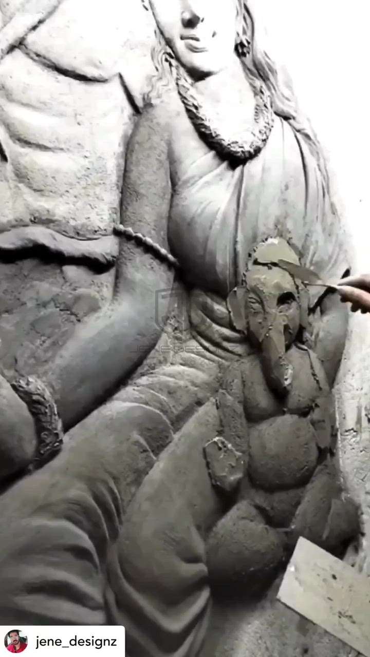 'ശിവകുടുംബം ' relief sculpture work done at tripunithura. #reliefsculpture  #sculpture  #art   #artwork  #InteriorDesigner  #wallart