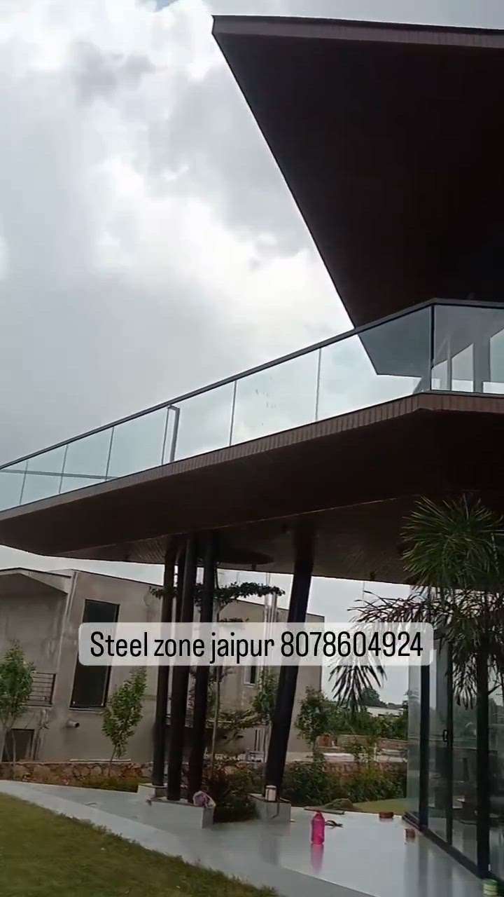Aluminium glass reling steel zone jaipur contact. 8078604924
