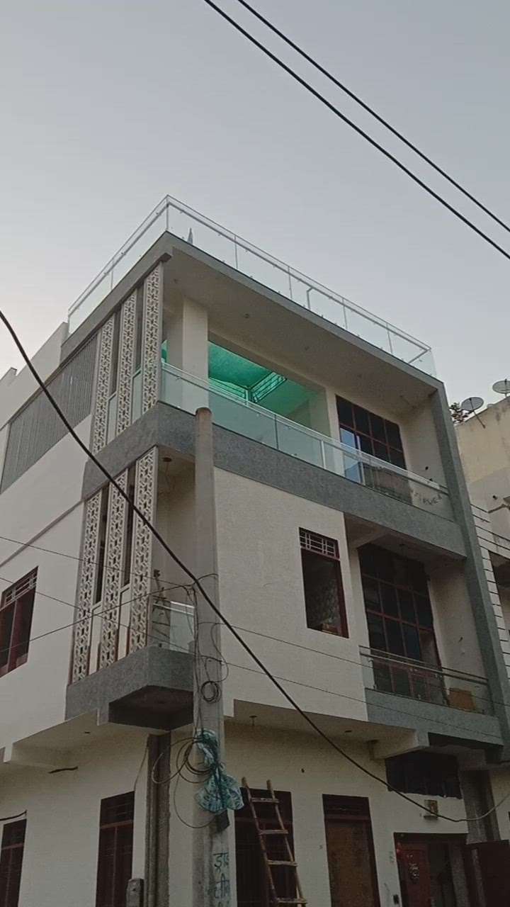 balcony glass reling  12mm taffan and 304 gred Jindal Steel steel zone jaipur.8078604924