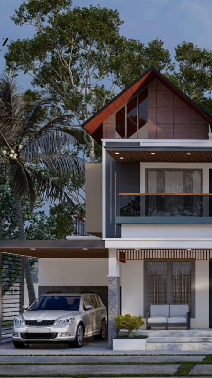 Location:Idukki
Style:Mixed design
Area:2077sqft
Specification:-
#Ground floor
- sitout
-formal living
-family living
-patio
-2 bedroom
-2attached bathroom
-Dining
-open kitchen
-working kitchen
-prayer area
#first floor
-2 bedroom
-2attached bathroom
-upper living