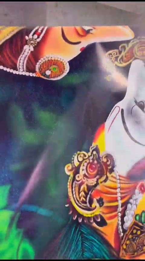 🤩✨ Radha Krishna customised wallpaper installation 🤩✨#viralvideo #viralkolo