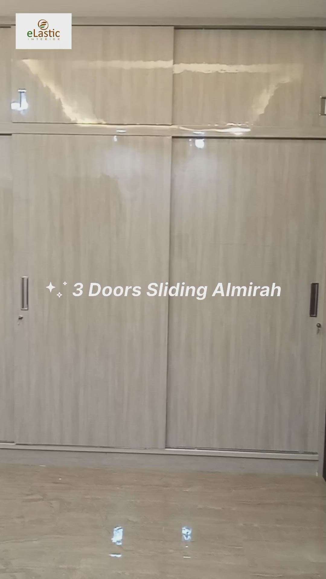 3 Door Sliding Almirah for Master Bedroom  #slidingalmirah
#MasterBedroom 
#HomeDecor
