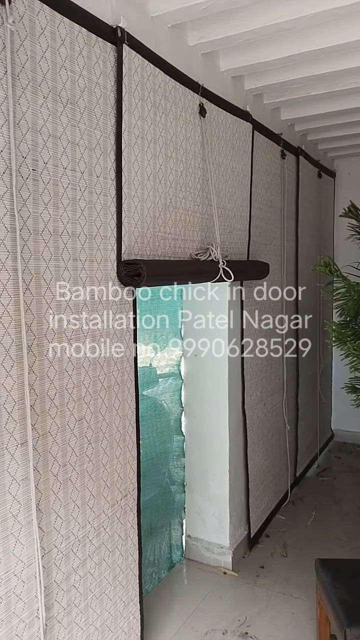 #Bamboo chick in door  #installation Patel Nagar, mobile no 9990628529