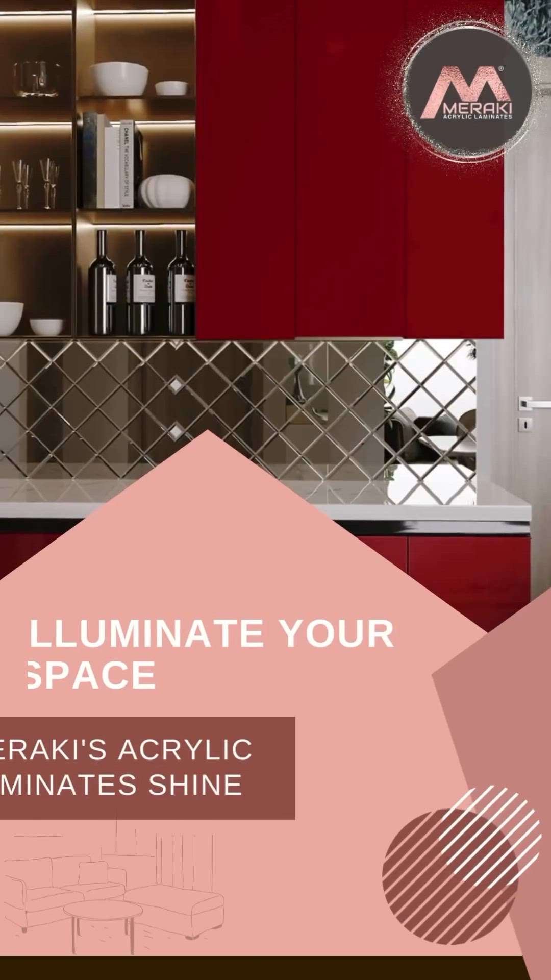 Elevate your space with Meraki Acrylic Laminates -where brilliance meets durability 🌟
For enquiries contact 7907805100

 #MERAKI #acryliclamintes #Acrylic #acrylicsheet #KitchenIdeas #HomeDecor