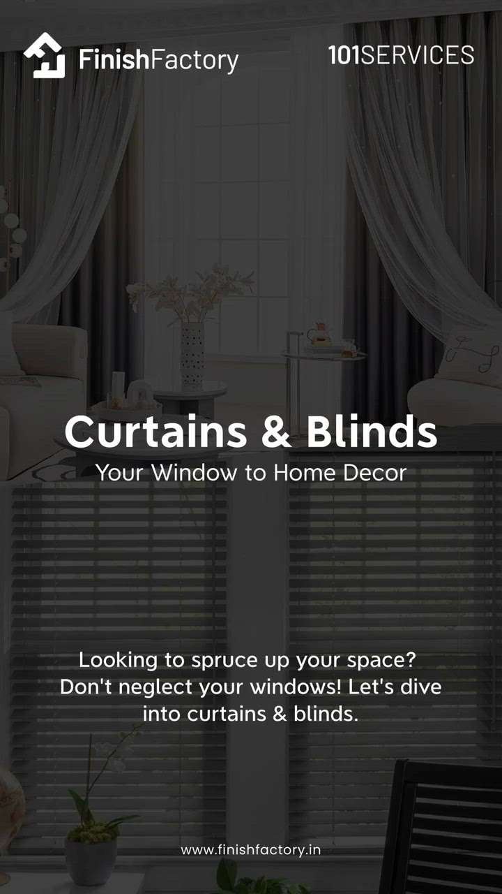 Curtains and Blinds! 🏠 

Looking to spruce up your space? Don’t neglect your windows!

Let’s dive in!

Save it for later.

For more tips, follow Finish Factory!

📞: 8086 186 101
https://www.finishfactory.in/


#finishfactory #101services #home #swings #types #reels #explore #trending #minimal #aesthetic #dream #swing #latest #homeedition #pergola #exteriors #element #curtains #blinds #home #LandscapeDesign