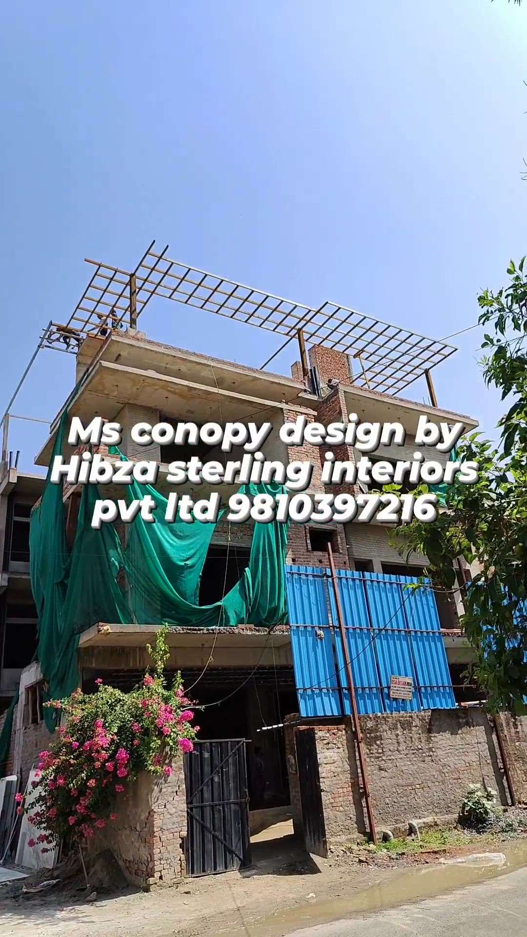 Ms conopy design by Hibza sterling interiors pvt ltd manufacture all NCR #mscanopy #canopy #canopydesign #pergolaladesing #pegola #terrcegardan