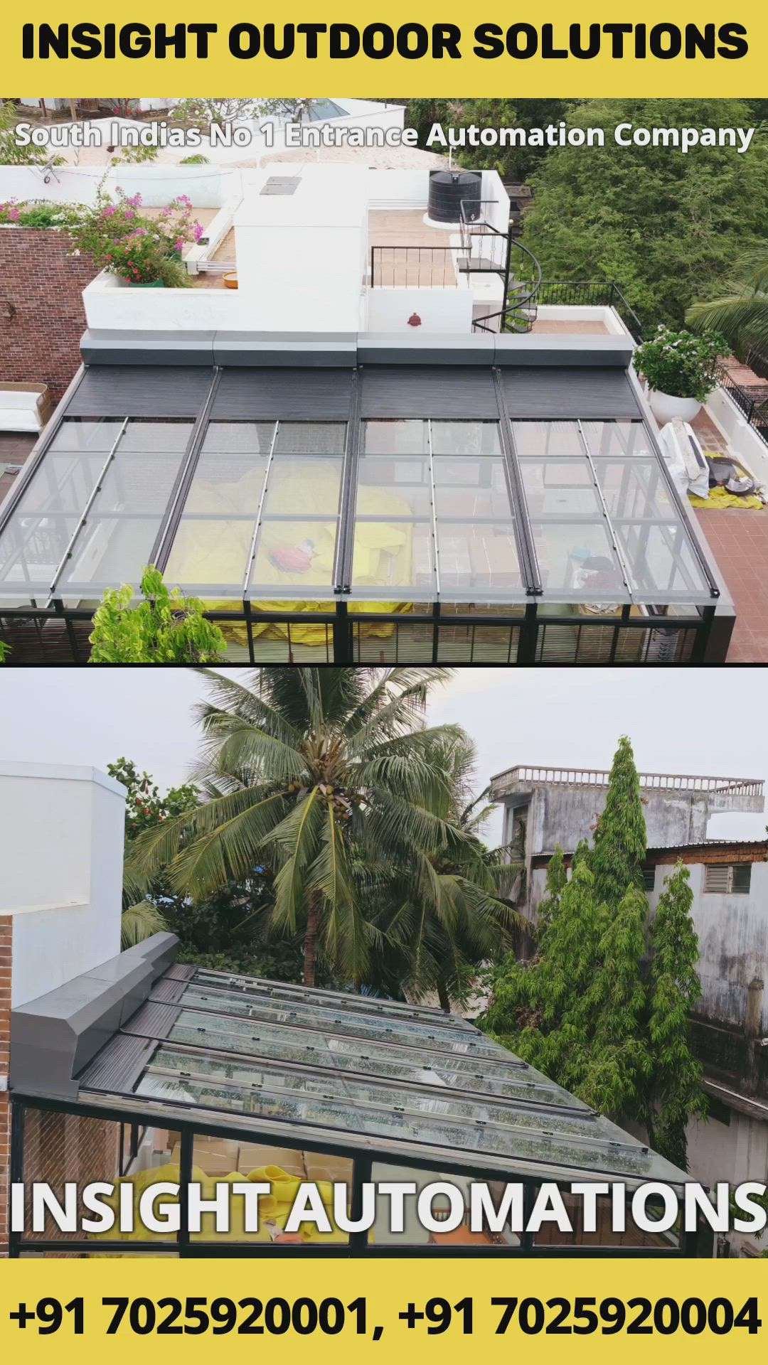 Roof Top Rolling Shutters For Glass roofs, pergola, courtyard openings, etc
control sun light and at your finger tips
contact us for more details
+91 7025920001
+91 7025920004