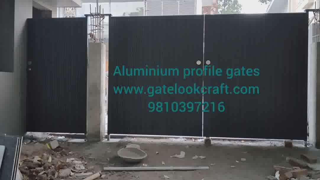 Aluminium profile gates by Hibza sterling interiors pvt ltd manufacture in Delhi Gurgaon Noida faridabad Ghaziabad sonipat #gatelookcraft #aluminiumprofilegates #aluminiumgates #profilegates #maingates #fancygates #gates #interiordesign #designergates