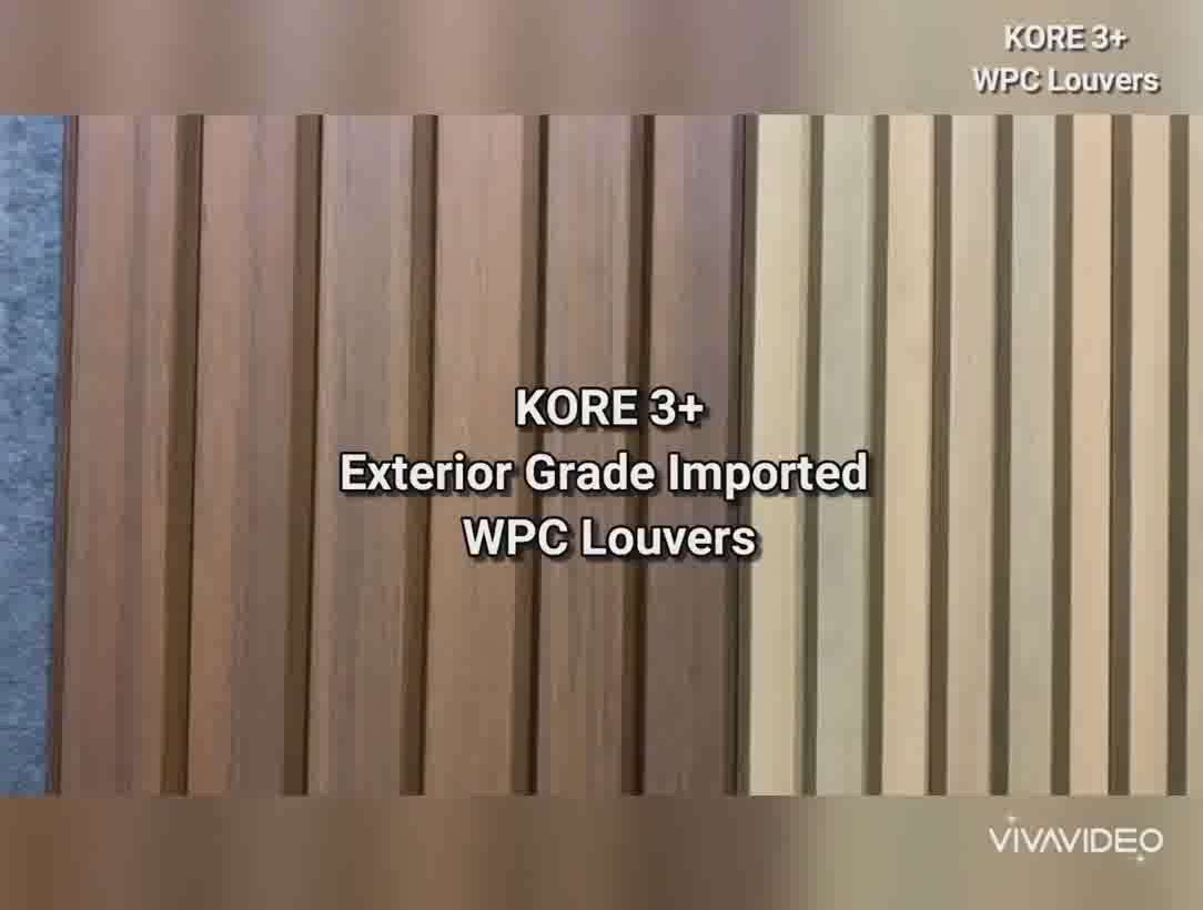 KORE 3+ WPC Louvers ,looks like actual wood  #wpclouvers  #louvers  #facadelovers  #facadedesign  #facades  #ElevationDesign