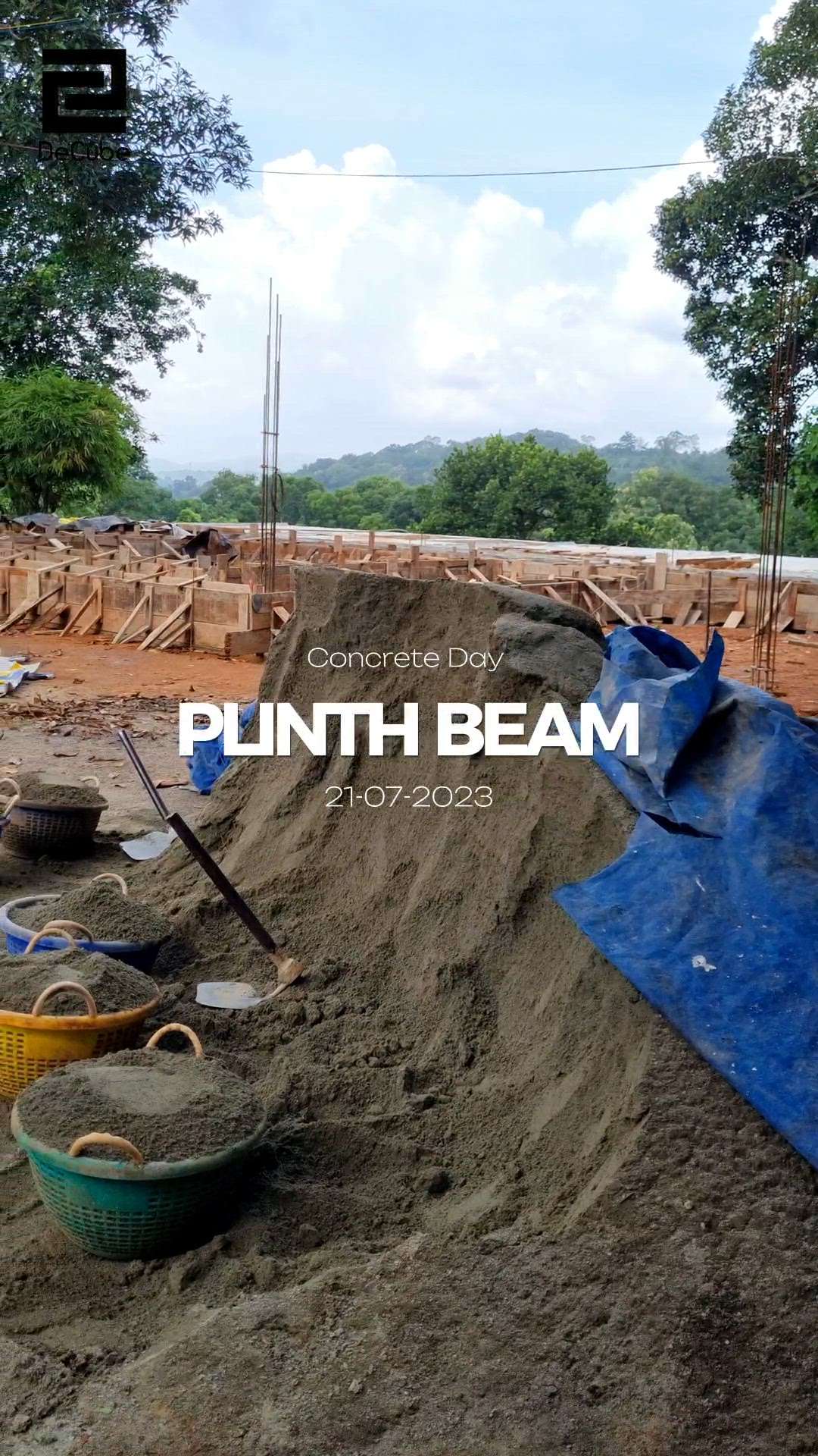 Plinth beam concrete at kanjirapally  #constructionsite #plinthbeam