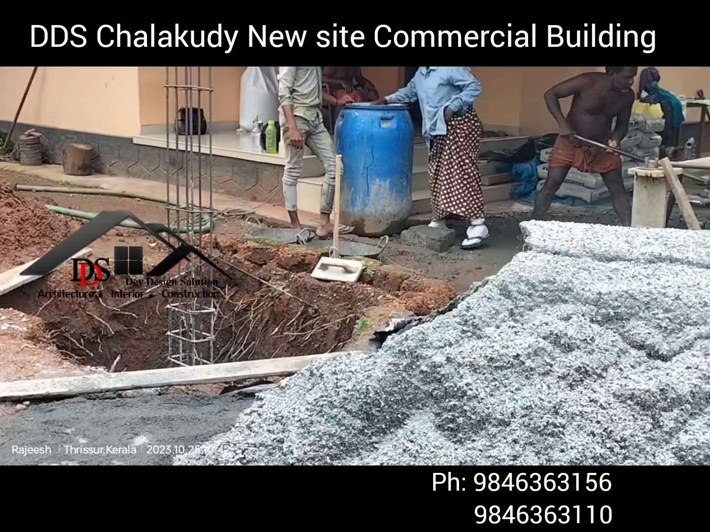 DDS Architecture,Interior,Construction Chalakudy New siye commercial building