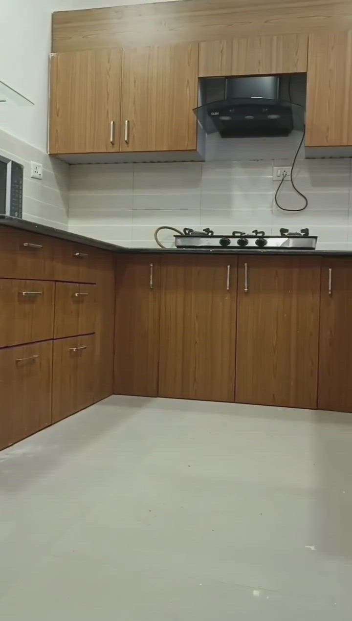 wooden colour  design modular kitchen