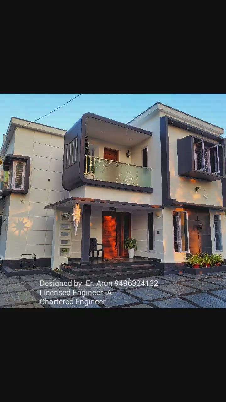 completed project - Mr. Rahul, Kottayam # contemporary #ElevationHome  #frontview  #uniquedesigns