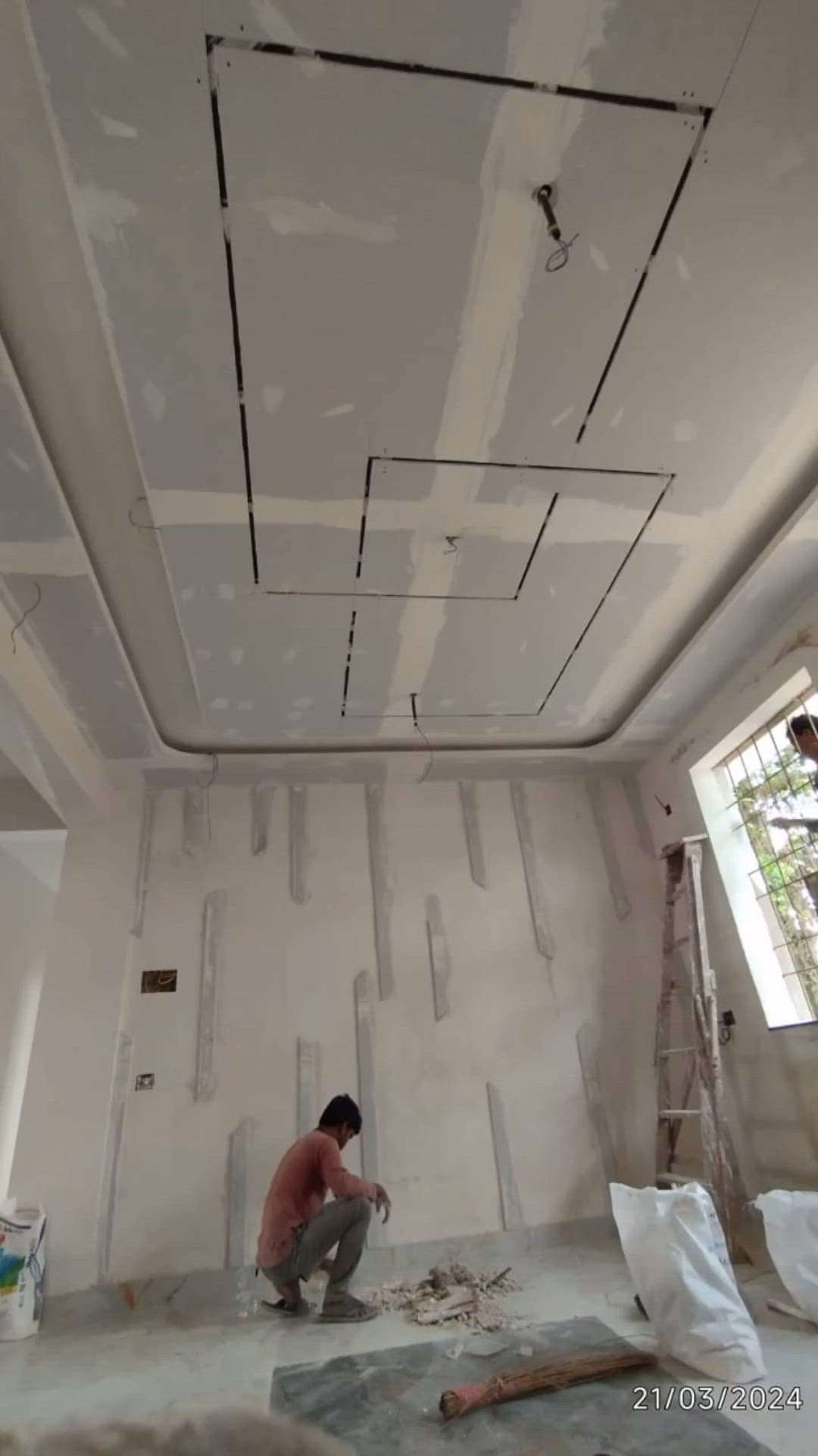 false ceiling and wall design work pop  #HouseDesigns  #CelingLights  #profilegates  #HomeDecor  #CeilingFan  #fall-ceiling