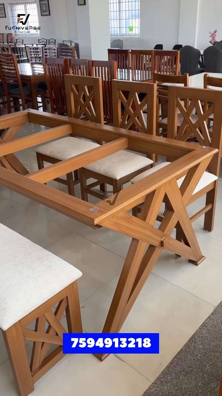 The New Dining set at FURNIVERSE Palakkad  #furniture   #dining  #DiningChairs  #luxurydinning  #new  #Designs  #own_factory  #owndesign  #manufacturer  #manufacturing  #manufaturingunit  #varietyhomedecor  #onlineshopping  #Online  #bestquality  #betterhomes  #MAKEOVER  #Palakkad  #Palakkadcarpenter  #Carpenter