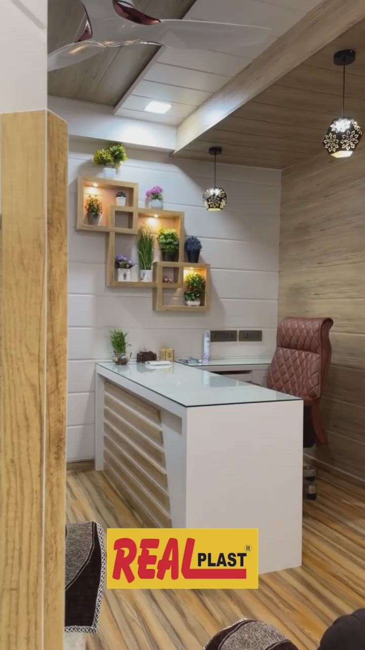 ## office  #room  #LivingroomDesigns  #TVStand  #4DoorWardrobe  #real  #Poojaroom  # #