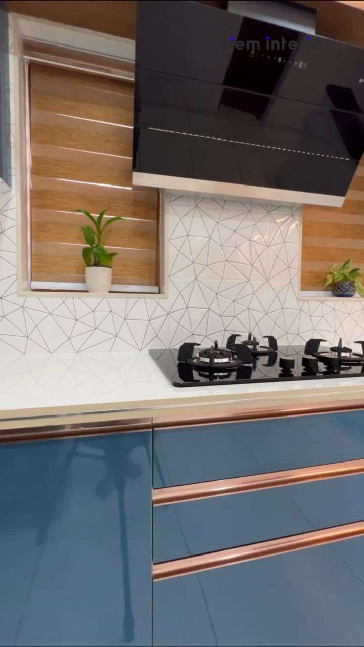 Modular kitchen 

 #ModularKitchen #blueandwhite #interiordesign # glossyfinish #premiumkitchen #highendinteriordesigners #qualitymaterials