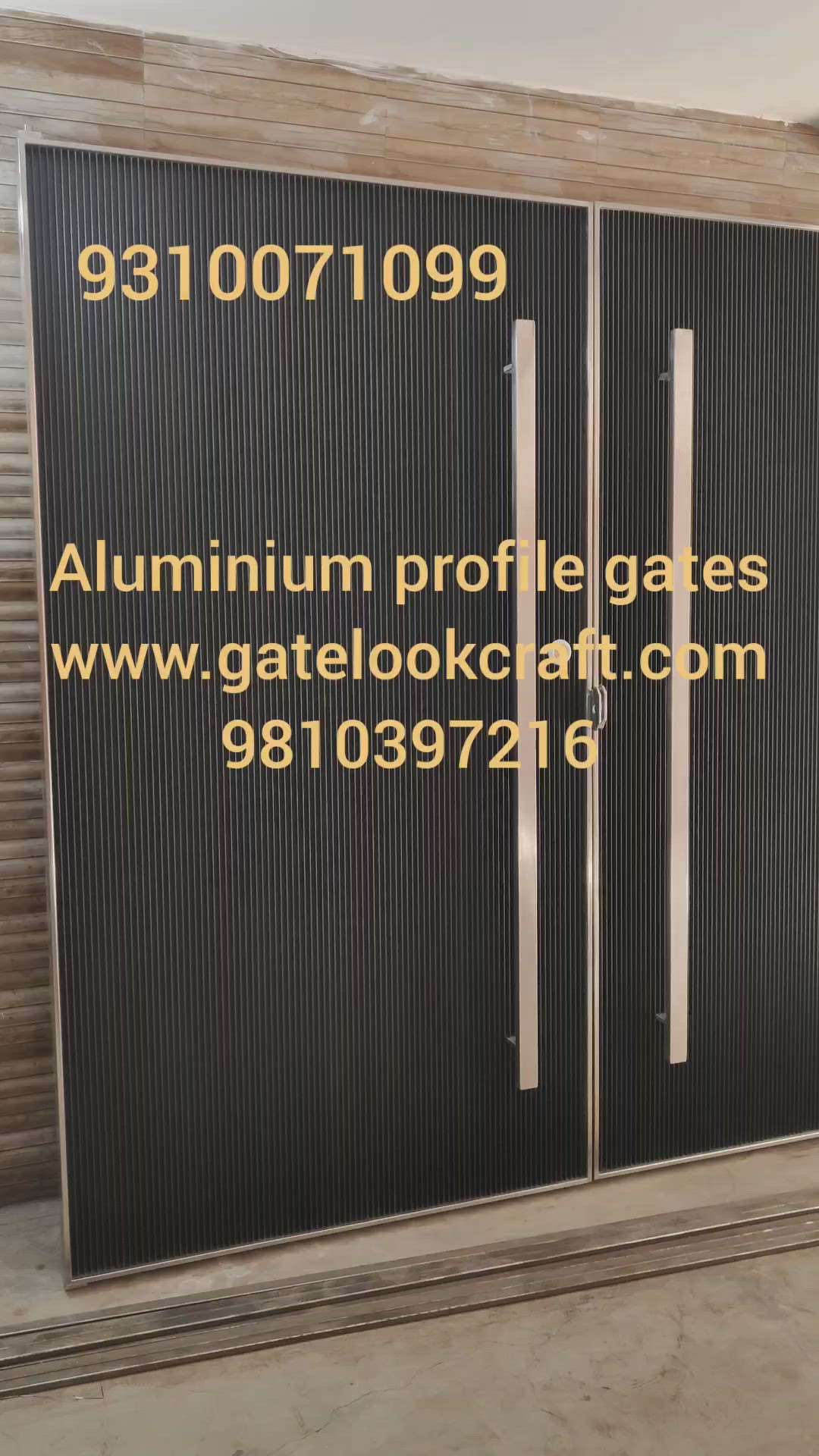 Aluminium profile gates by Hibza sterling interiors pvt ltd manufacture in Delhi Gurgaon Noida faridabad ghaziabad Soni pat bhadur gadh all india #gatelookcraft #aluminiumprofilegate #aluminiumpanelgates #Aotumationgates #slidinggates #maingates #modulargate #gatesdesigns #fancygates