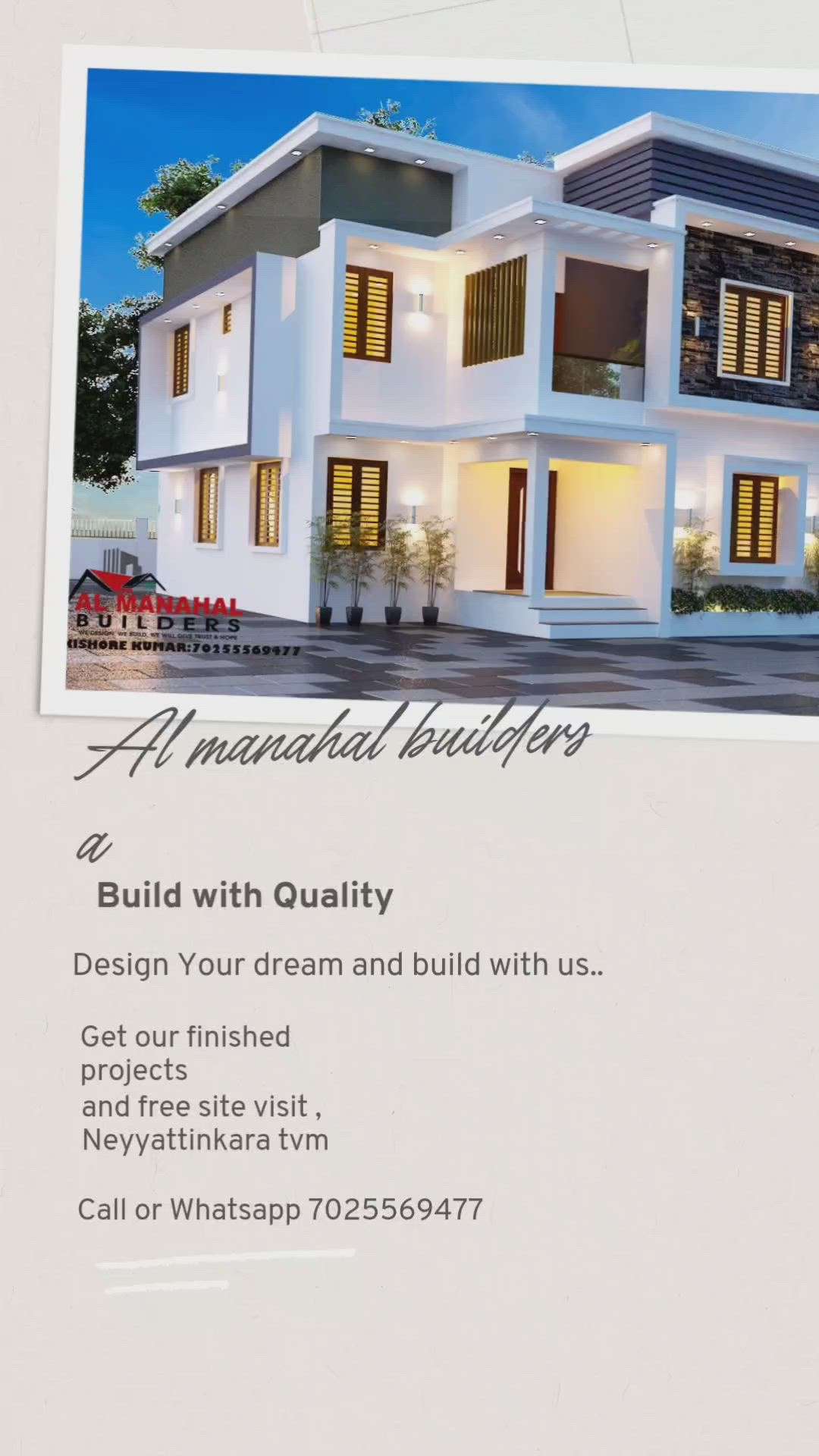 Call 7025569477
al manahal Builders and Developers Neyyattinkara,Tvm 
#buildersinkerala