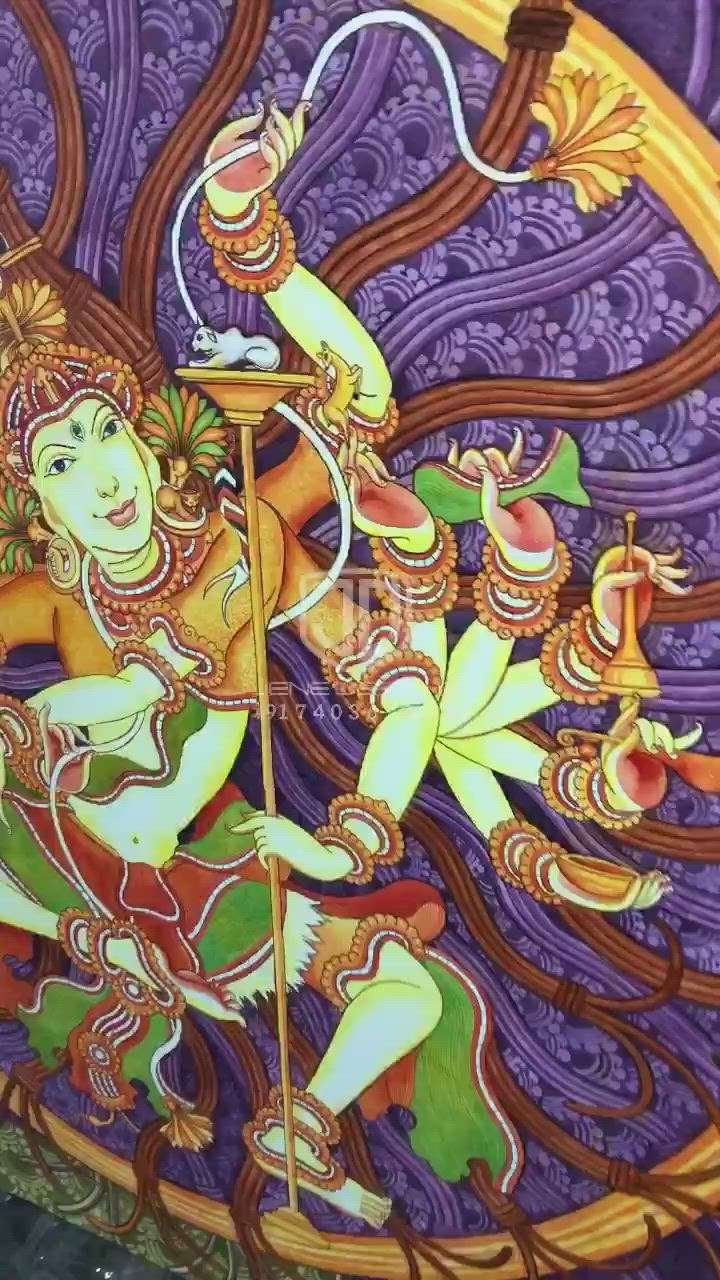 ’pradhosha nritham ' kerala mural painting work . 
 #keralamuralpainting  #muralpainting  #art   #artwork  #InteriorDesigner #artist #interiordecor #wallart