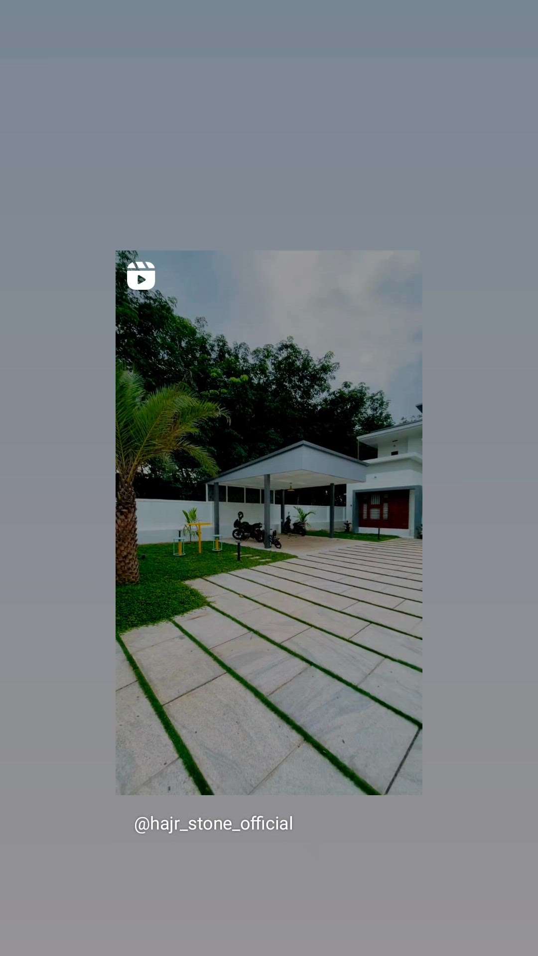 BANGLORE STONE WITH ARTIFICIAL GRASS  #pavingstone  #naturalstone