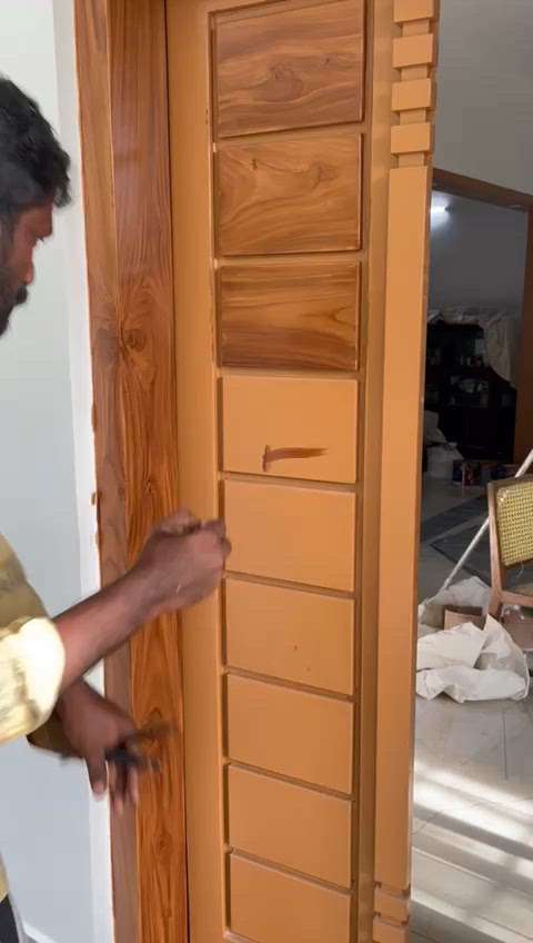 #TeakWoodDoors #metallic door #woodgrain