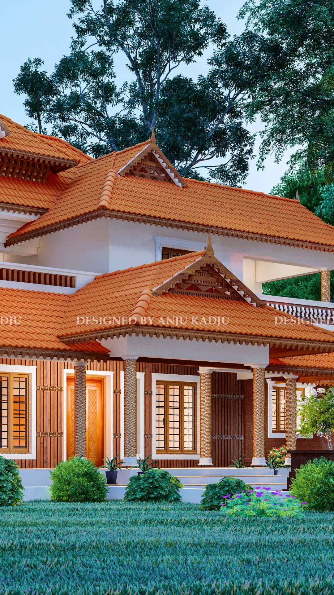 Kerala Traditional House Design @3000sqft 4bhk/ designed by anju kadju #TraditionalHouse #keralastyle #Best_designers