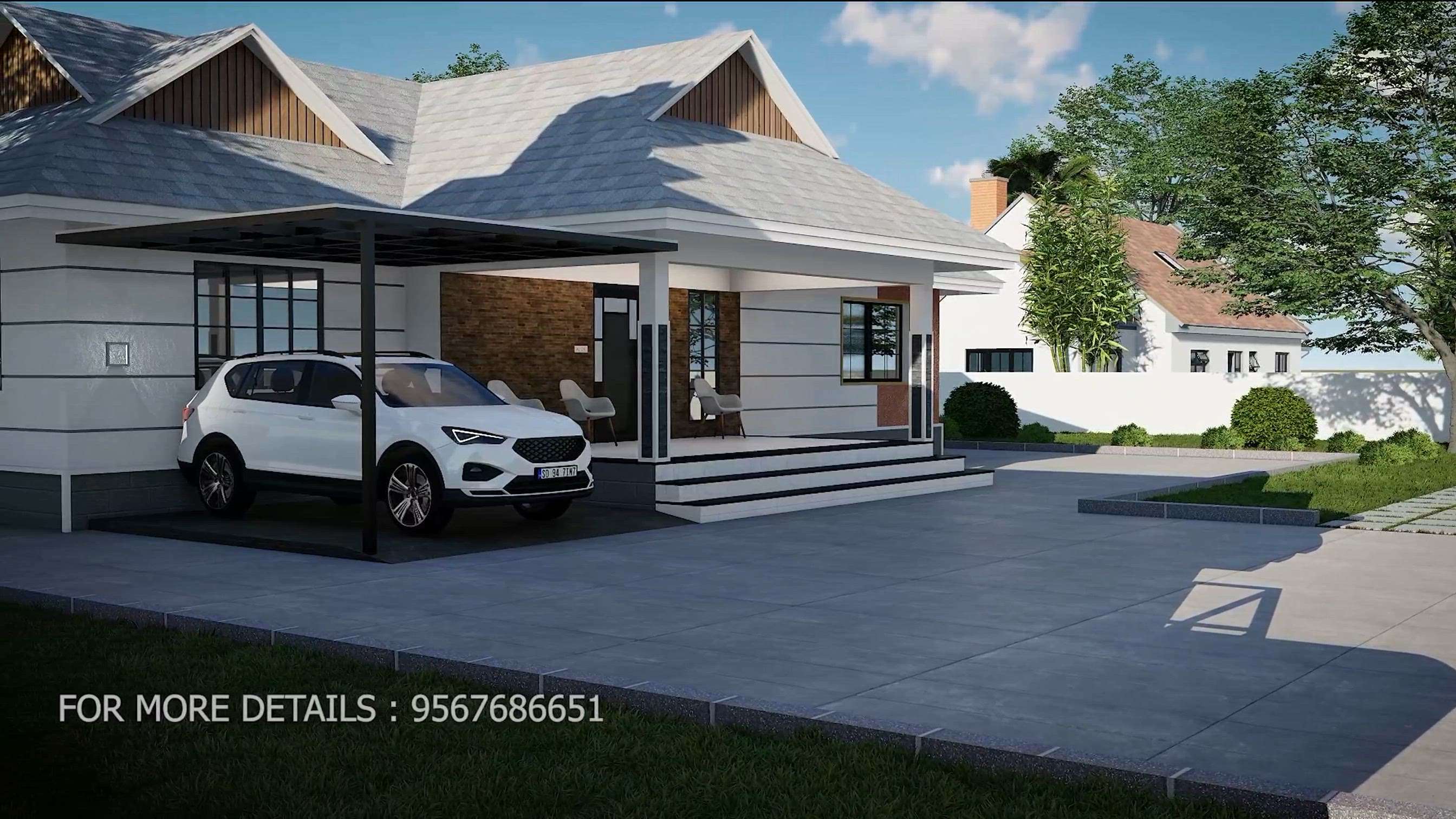 3d visualisation home exterior design kerala  #LandscapeIdeas  #exterior_Work  #outdooryard  #stilt+4exteriordesign  #exteriorvideo  #exteriorsofinstagram  #ElevationHome  #ElevationDesign  #CivilEngineer