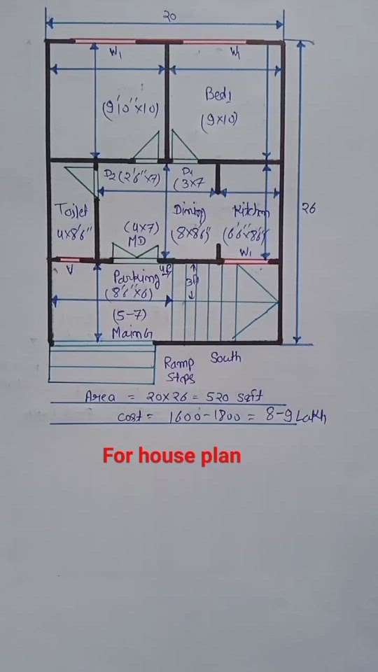 20*26 home design BR contactor construction building  #HouseDesigns  #HomeAutomation  #koloviral  #kola  #kolopost