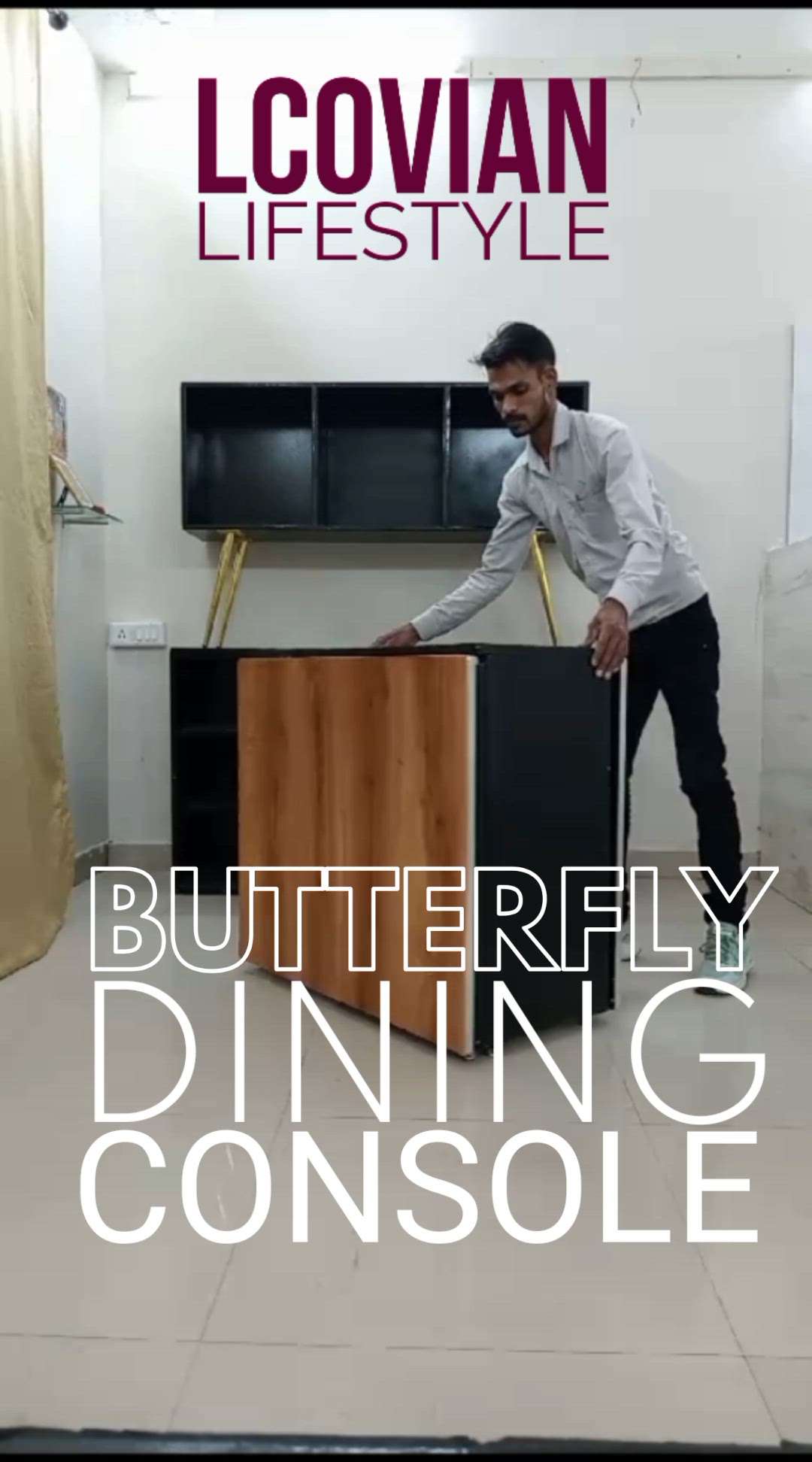 LCOVE Butterfly Folding Dining Console

 #InteriorDesigner #interior #Dining #foldingworkingtable  #diningtable