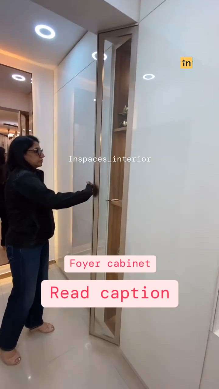 #foyerdesign #foyerideas #AcrylicFinish #gurgaondesigner #gurgaoninteriordesigner #inspacesinterior #Cabinet #InteriorDesigner 7838684559
