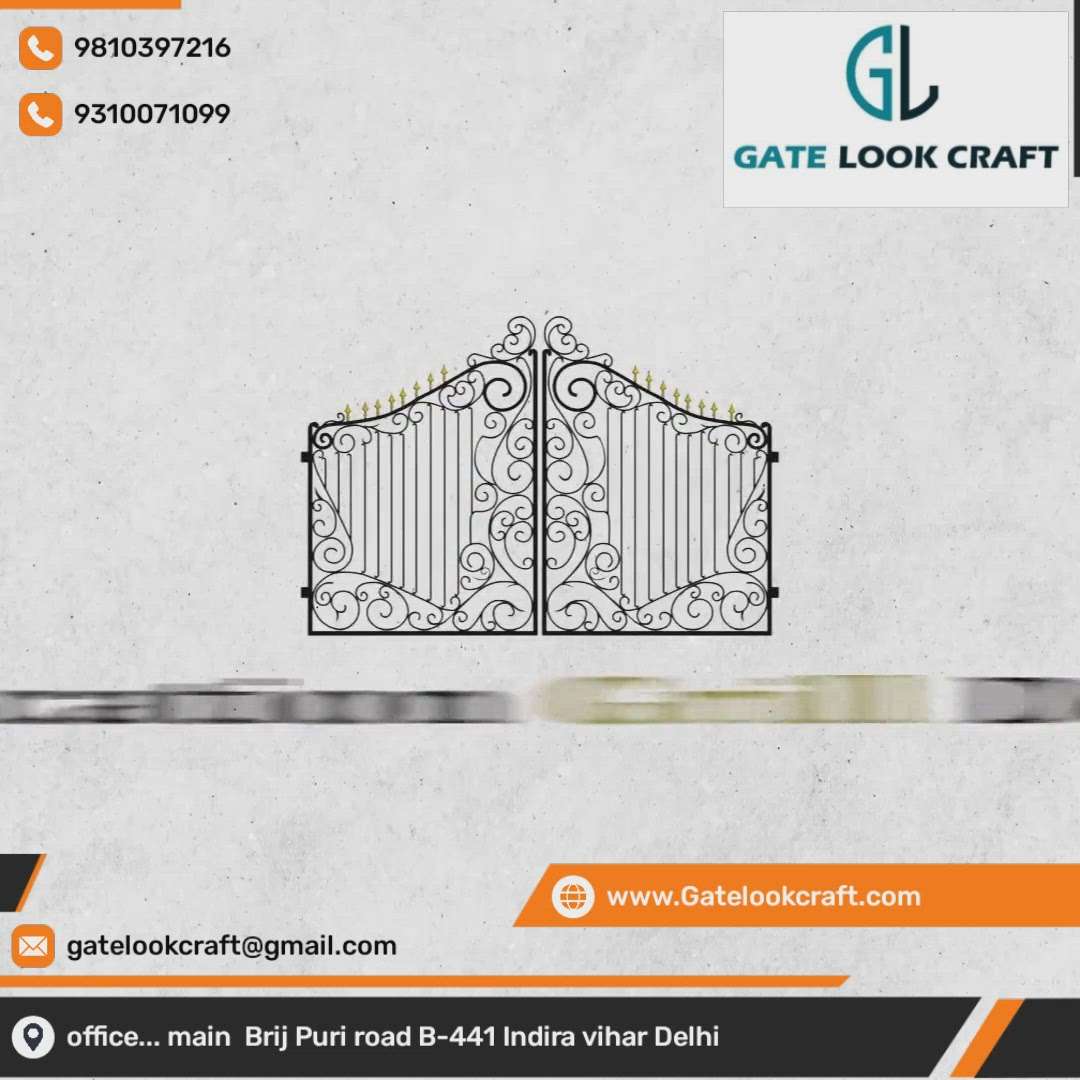 Aluminium profile gates by Hibza sterling interiors pvt ltd #gatelookcraft #aluminiumprofile #aluminiumprofilegate #aluminiumprofilecladding #gates #grildesign #maingates