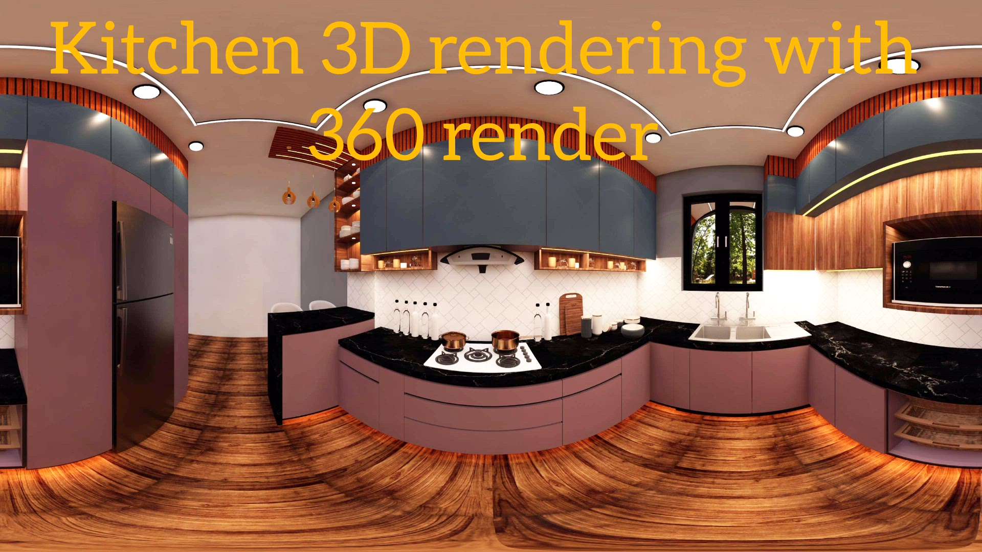 #Kitchen 3D Rendering   #360 rendering