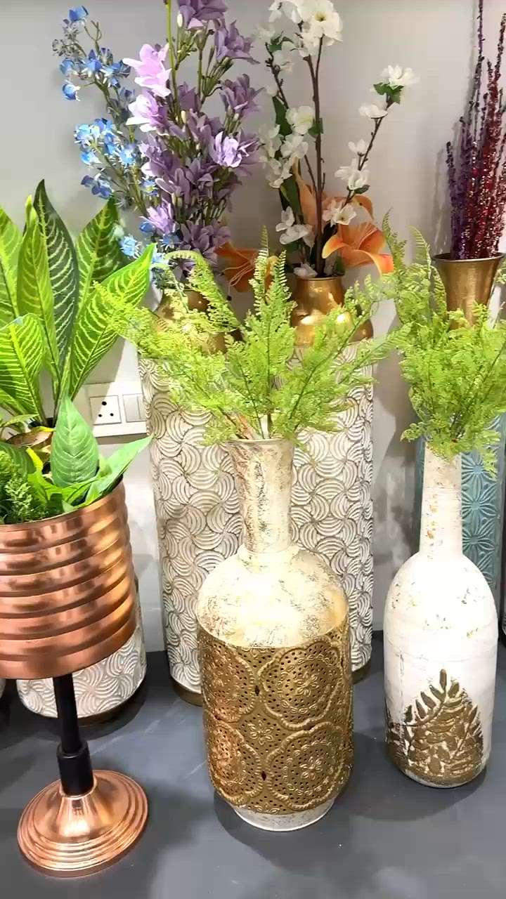 *All New Stock of Metal Floor Vases & Tabletop Vases at  varsha decor  #viralkolo  Wholesale Prices by  *….. Ask For Full PDF or visit our Warehouse Now!!